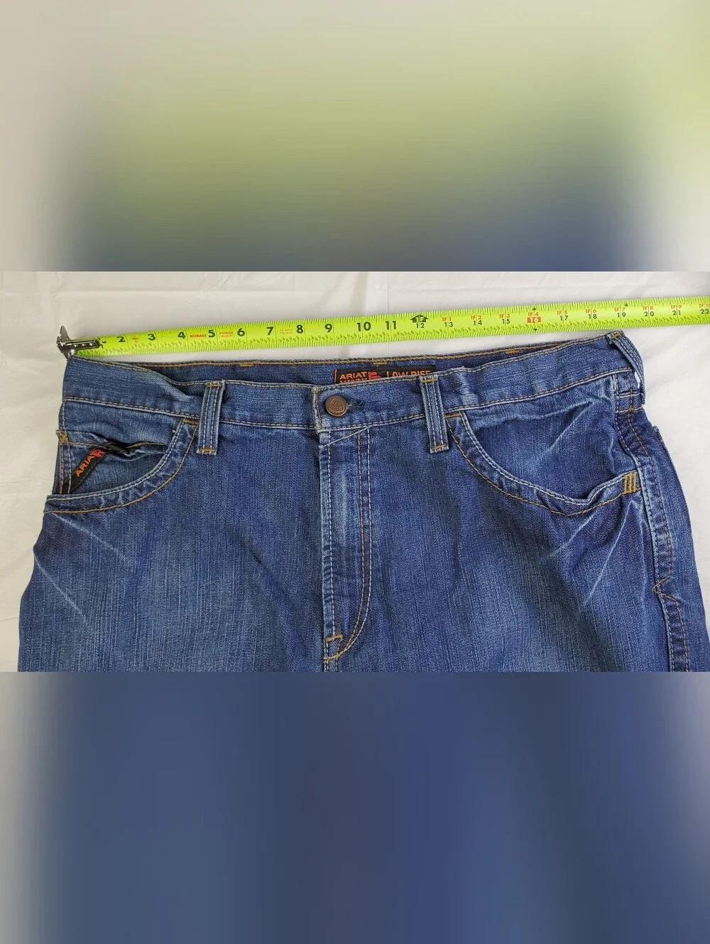 Ariat FR Mens M4 Low Rise Boot Cut Flame Resistant Denim Jeans- Size 38 x 30 EUC